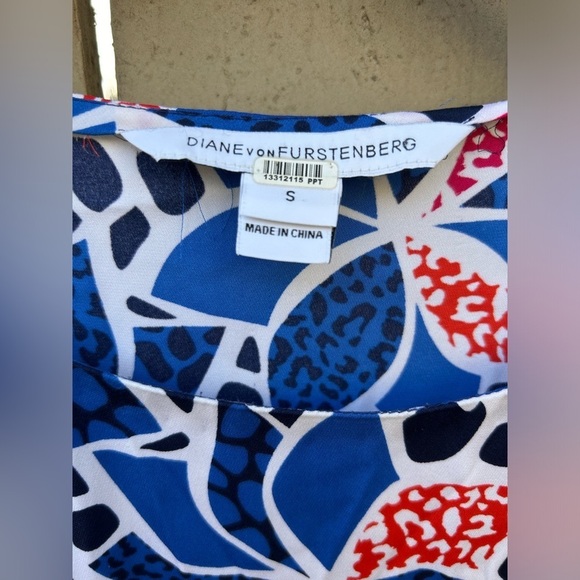 Diane Von Furstenberg Harriet Ocelot Shift Dress Silk Blend Casual Officecore S - Picture 6 of 9